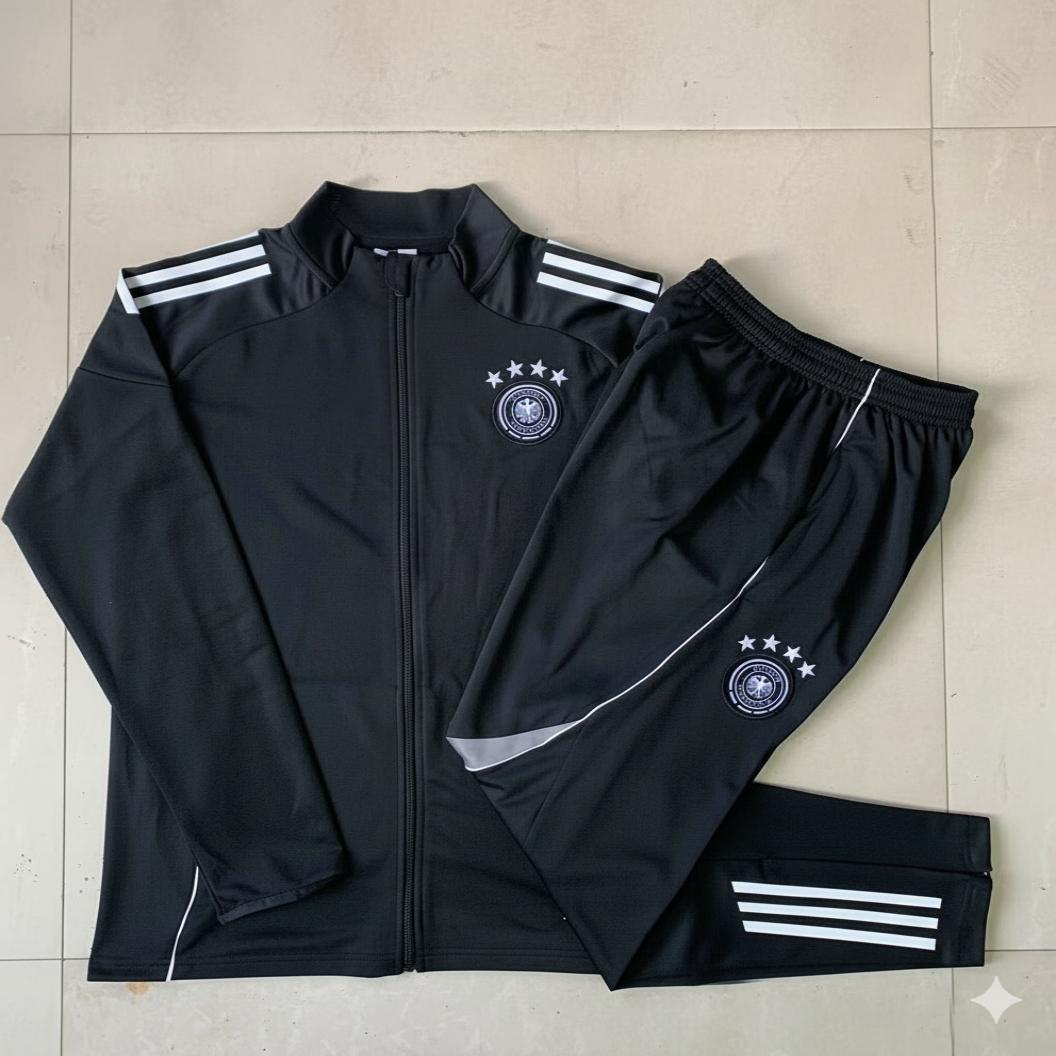 Chándal Alemania negro y blanco – Conjunto deportivo completo