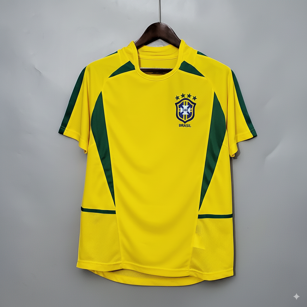 Camiseta Selección Brasil 2002 - Primera Equipación | Copa del Mundo | RetroCamis
