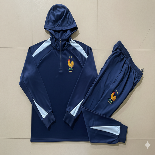 Chándal Francia azul marino y blanco – Conjunto deportivo completo