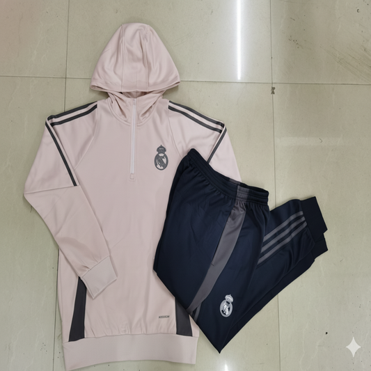 Chándal Real Madrid rosa y azul marino – Conjunto deportivo completo